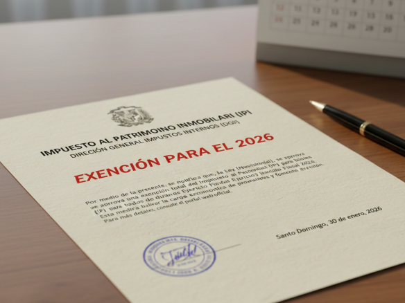 Impuesto al Patrimonio Inmobiliario IPI : Exencion para el 2026