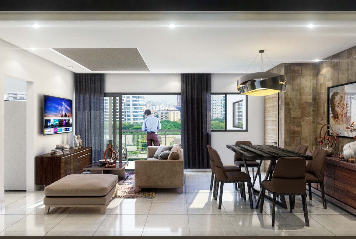 Venta de apartamentos en Mirador del Este con balcón corrido