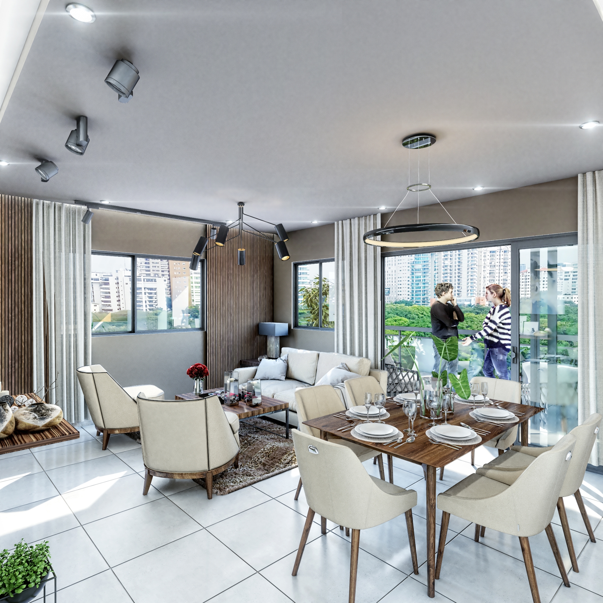 Venta de apartamentos en Mirador del Este con balcón corrido