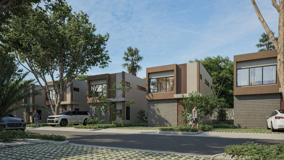 casas en venta en Santo Domingo Norte con áreas verdes y seguridad