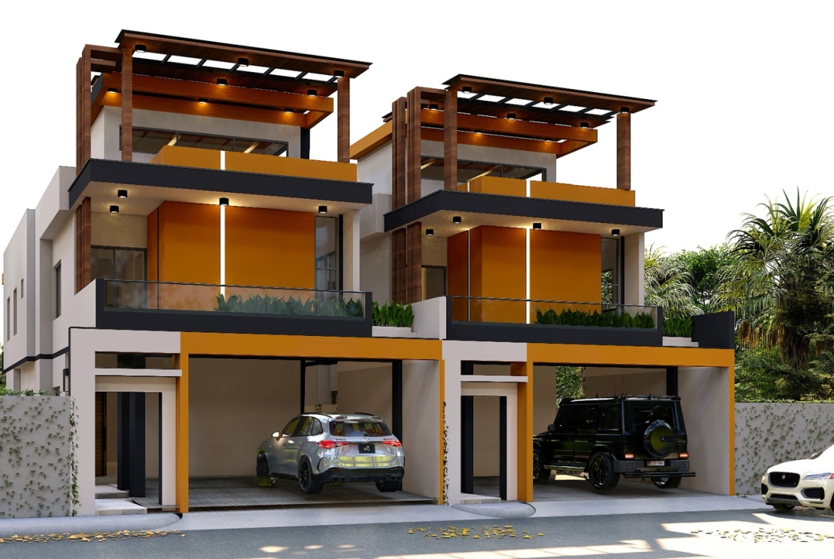 casa en venta en Prado Oriental Santo Domingo Este con terraza y patio