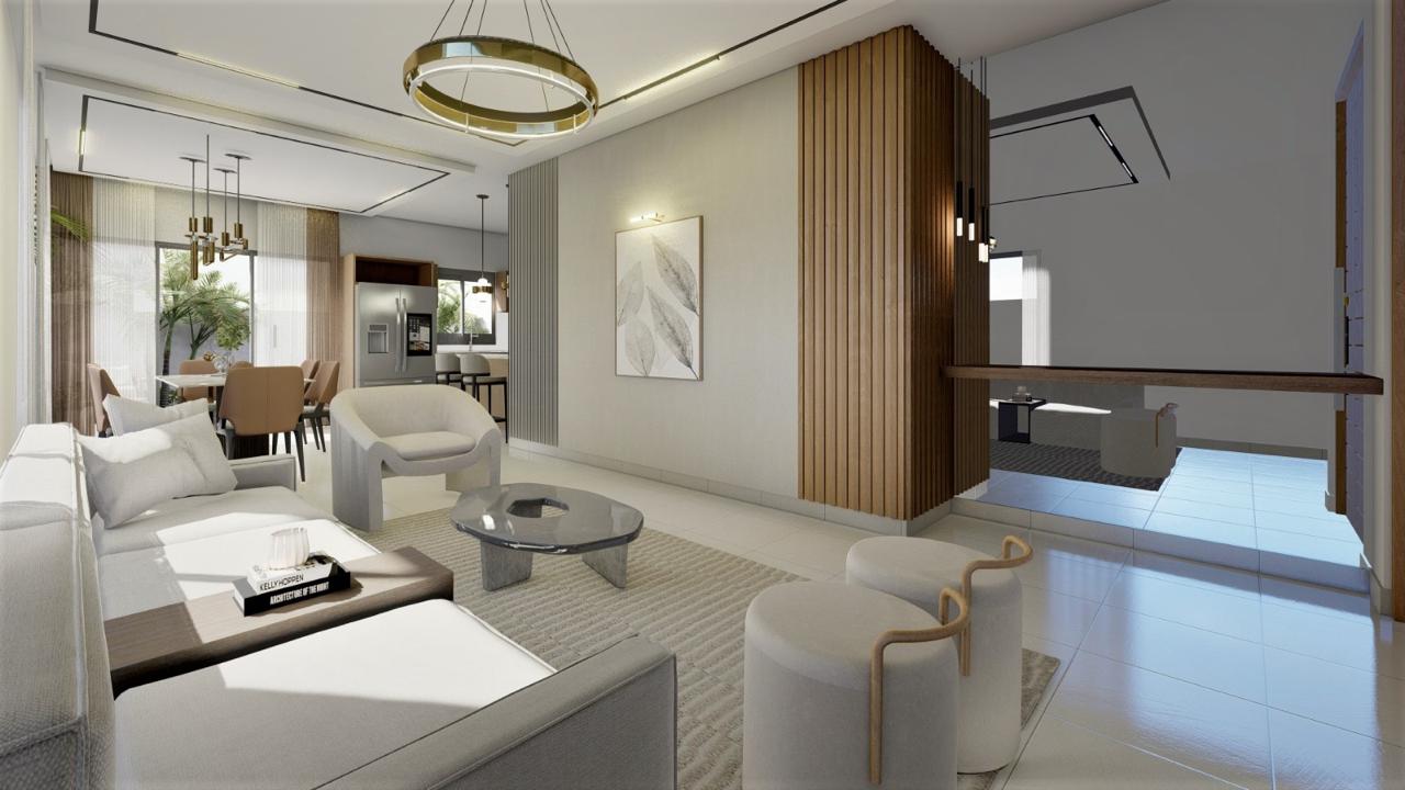 casa en venta en Prado Oriental Santo Domingo Este con terraza y patio