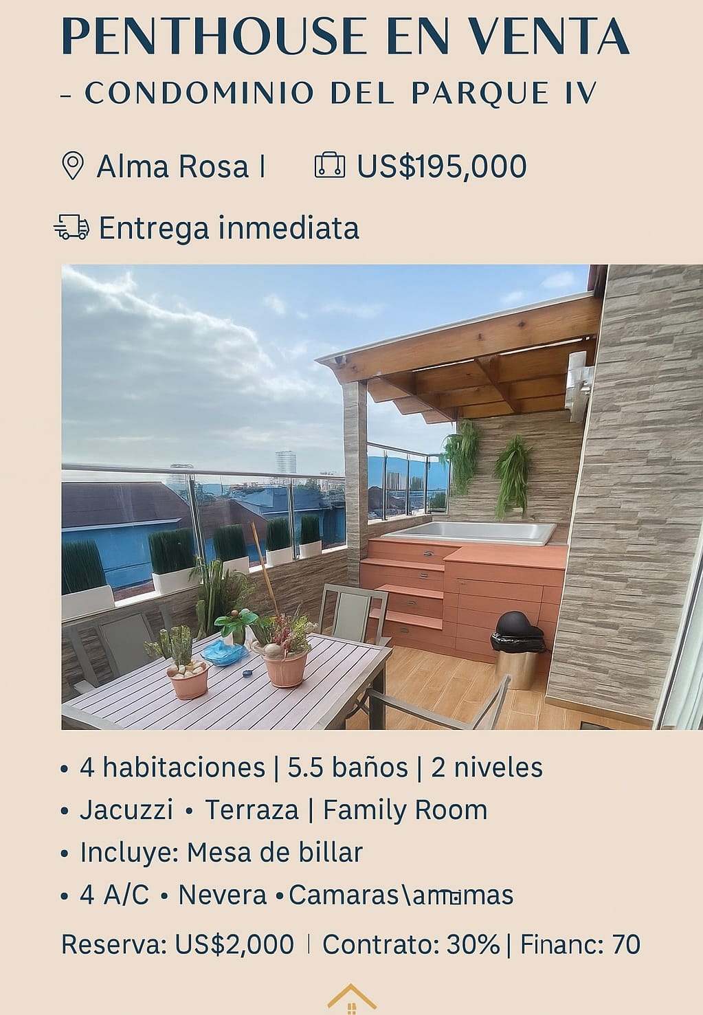Penthouse en venta en Alma Rosa I