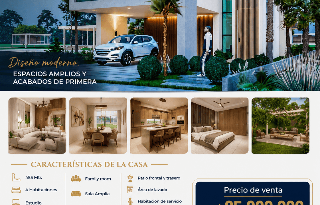 Casa en Venta en Prado Oriental | Residencia de Lujo de 455 m² con 4 Habitaciones