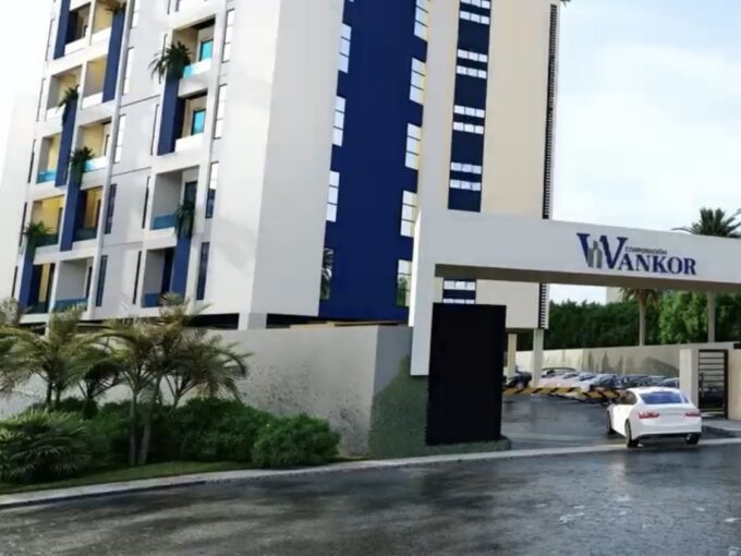 Fachada de apartamentos en Juan Dolio cerca de la playa